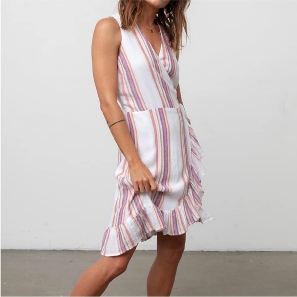 Rails Dresses & Skirts - RAILS Multi Color Madison Jewel Stripe Dress. New With Tags. Linen Blend. Sz Med